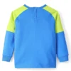 100% Cotton Raglan Full Sleeves T-Shirt With Graphics & Felt Embroidery Detailing- Blue