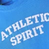 100% Cotton Raglan Full Sleeves T-Shirt With Graphics & Felt Embroidery Detailing- Blue